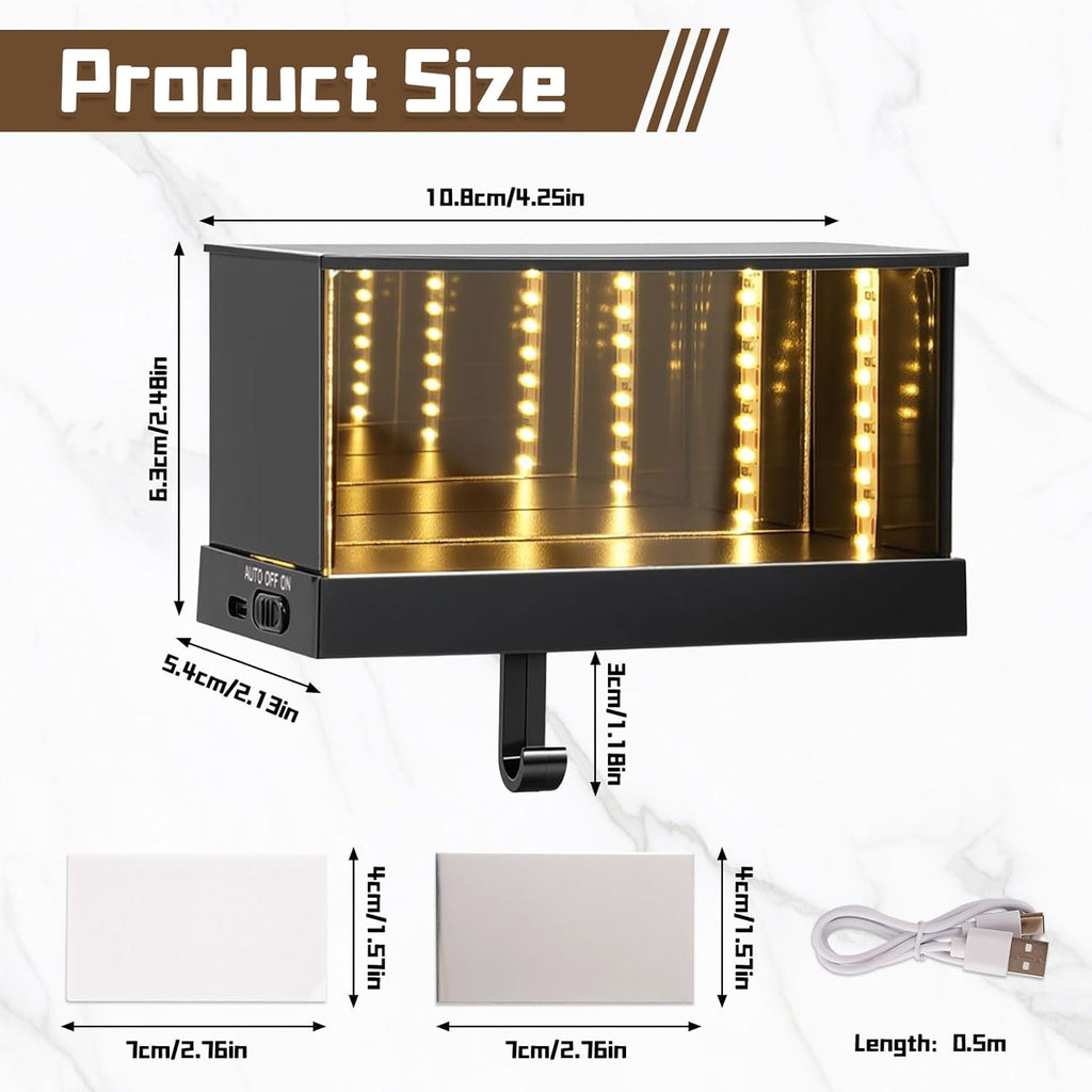 Magnetic Infinity Car Garage Key Holder with LED