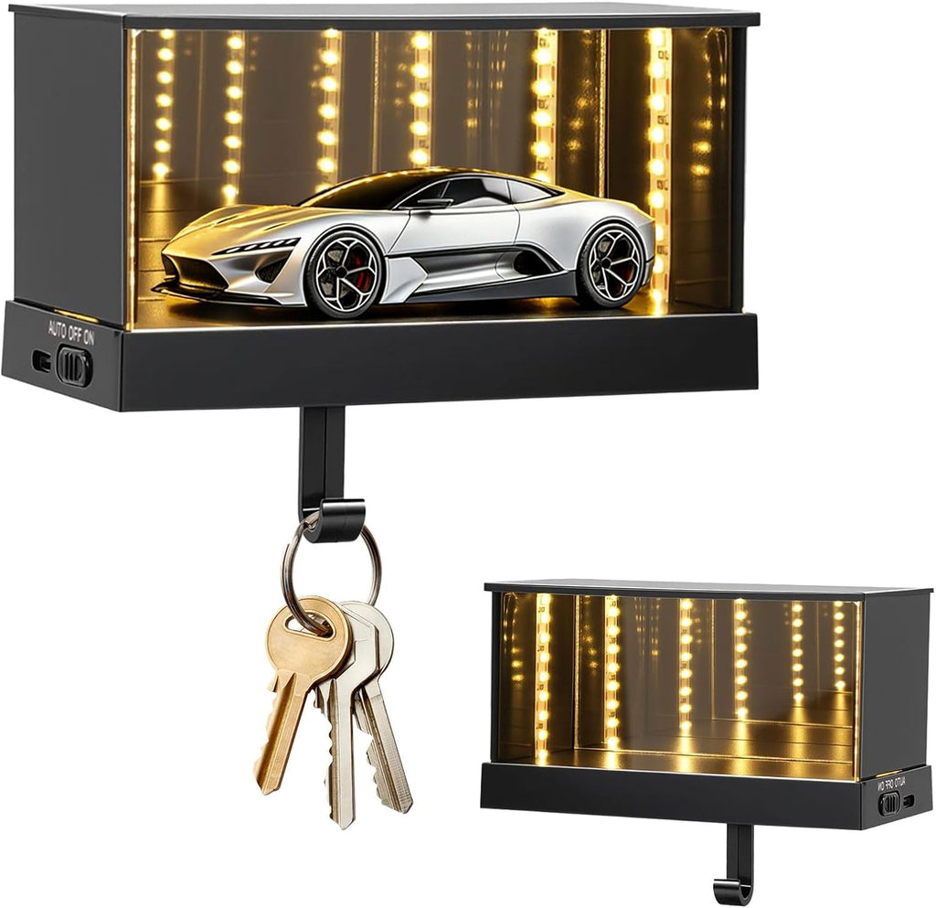 Magnetic Infinity Car Garage Key Holder with LED