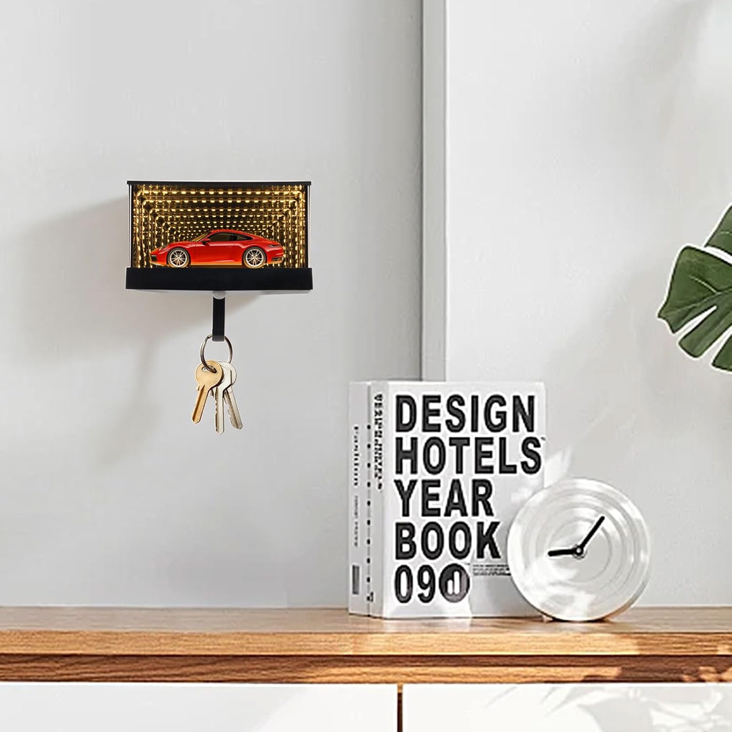 Magnetic Infinity Car Garage Key Holder with LED